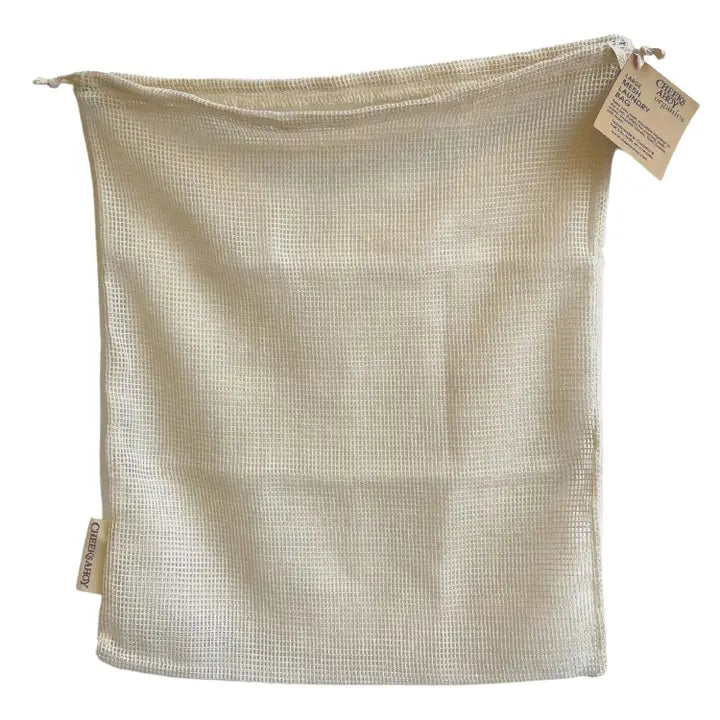 Cheeks Ahoy - Large Mesh Laundry Bag Organic Cotton 17" x 14"