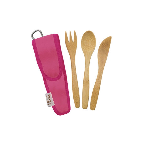 ToGo Ware - Kids Bamboo Utensil Set Pink