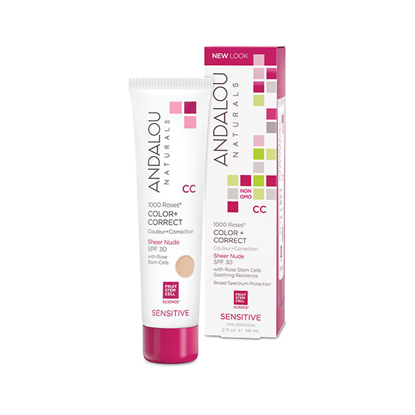 Andalou - 1000 Roses CC Cream Sheer Beige SPF 30