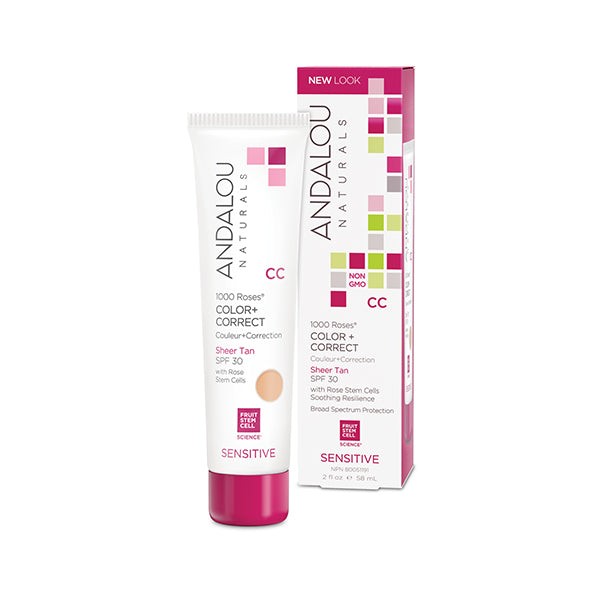 Andalou - 1000 Roses CC Cream Sheer Tan SPF30