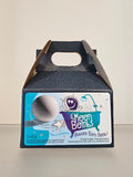 Box of Moen Bombs Bubbling Bath Bombs on a light background
