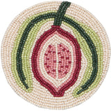 Danica Studio - SINGLE Beaded Pome Coaster Red Apple