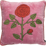 Danica Studio - Embroidered Throw Pillow Rose Briar