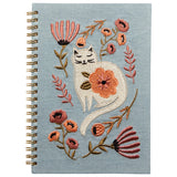 Danica Studio - Embroidered Notebook Catbloom