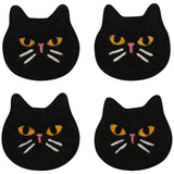 Danica Jubilee - Felt Coaster Set of 4 Black Cat