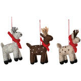 Danica Jubilee - Felt Ornaments Set of 3 Artic Deer