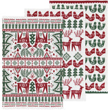 Now Designs - Baker's Floursack Dishtowels Set of 3 Folk Forest