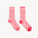 Pokoloko - 2 Pack Pima Socks Strawberry Heart S/M