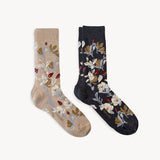 Pokoloko - 2 Pack Pima Socks Floral Bouquet S/M