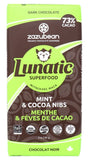 Zazubean - Superfood Chocolate Bar Lunatic Mint & Cocoa Nibs with Maca