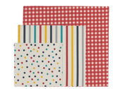 Ecologie - Beeswax Wrap Gingham Dots Stripes 3 Pack