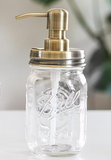 Jarmazing - Mason Jar (Regular Mouth) Soap & Lotion Dispenser Brass