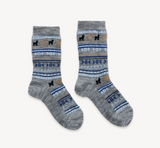 Pokoloko - Alpaca Kids Socks Print Grey 2-4Y