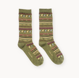 Pokoloko - Alpaca Socks Print Vintage Green L/XL
