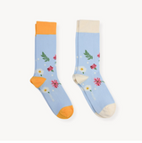 Pokoloko - Daisy Days Pima Socks Pack of 2 Blue/Gold L/XL