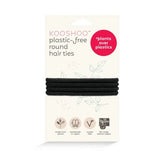 KOOSHOO- Plastic-free Round Hair Ties BLACK