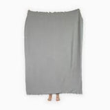Pokoloko - Fleece Lined Crinkle Throw Charcoal/Grey