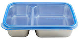 UKonserve - Two Compartment Bento with Blue Silicone Lid 28oz