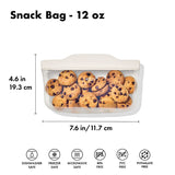 OXO - Silicone Reusable Snack Bag 355mL Oat