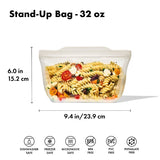 OXO - Silicone Reusable Stand-Up Bag Quart 946mL Oat