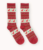 Pokoloko - Holiday Stripe Alpaca Socks Red