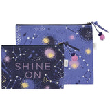 Danica Jubilee - Set of 2 Zip Pouches Shine