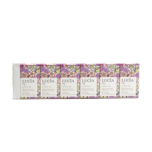 Lucia - Gift Box with 6 Guest Soaps Wild Ginger & Fresh Figs