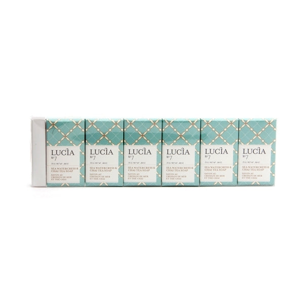 Lucia - Gift Box with 6 Guest Soaps Sea Watercress & Chai Tea