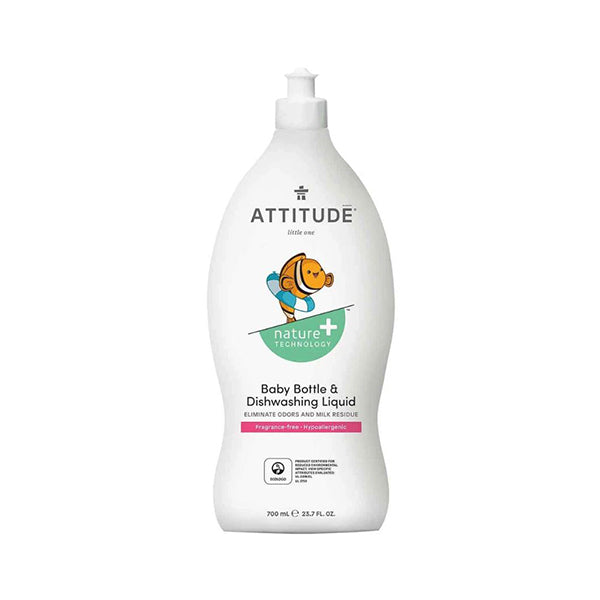 Attitude - Baby Bottle & Dishwashing Liquid Fragrance Free 700ml