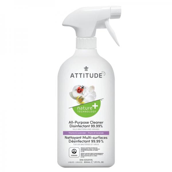 Attitude - All Purpose Disinfectant 99.9% Thyme & Lavender 800ml