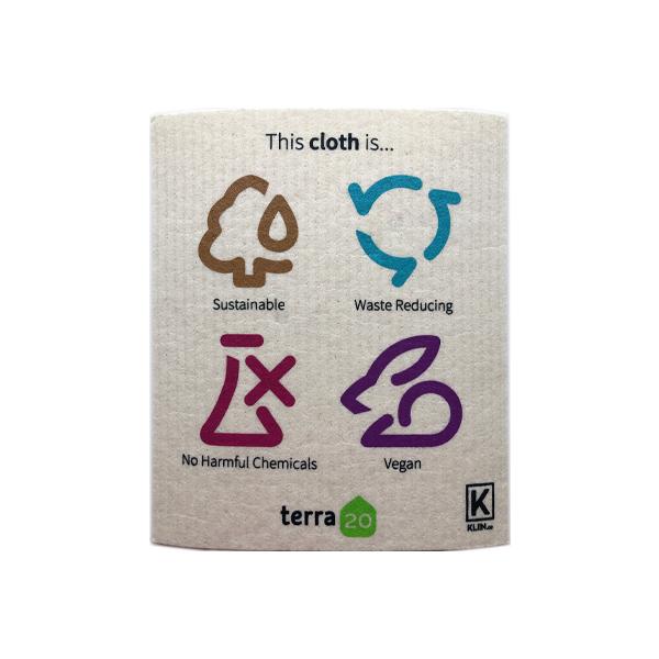terra20 - Cellulose Dishcloth 4 Ethic Icons