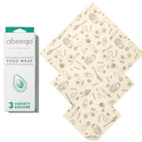 Abeego - Variety Square Beeswax Food Wrap 3 pack