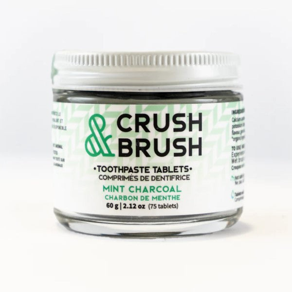 Nelson Naturals - Crush & Brush Mint Charcoal Toothpaste Tablets